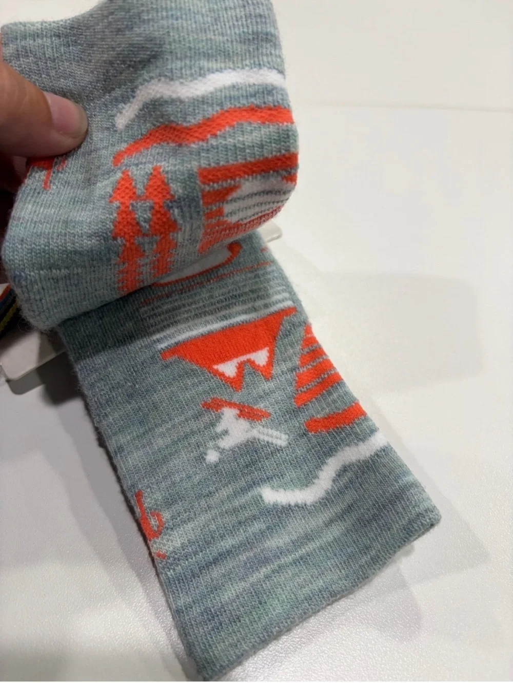 SmartWool Boys Girls Kids XS Wintersport Pattern Ski Socks Grey Pink NWT Snow